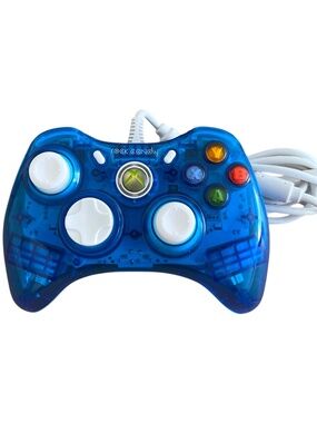 Blue PDP Wired Rock Candy Microsoft Xbox 360 Controller 037-010 TESTED